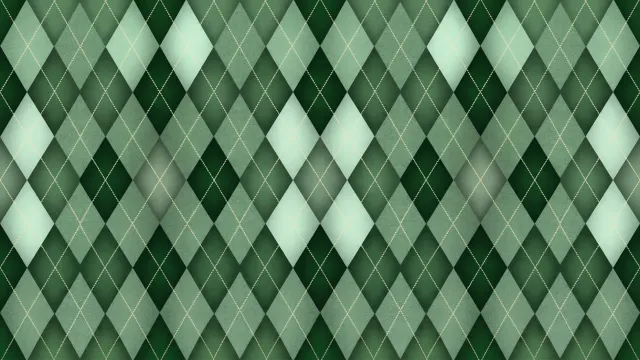 アーガイル柄・立体グラデーション（フォレストグリーン）
