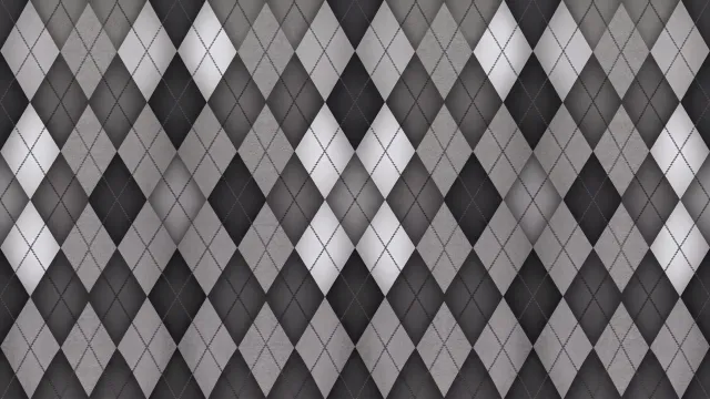 アーガイル柄・立体グラデーション（グレースケール）