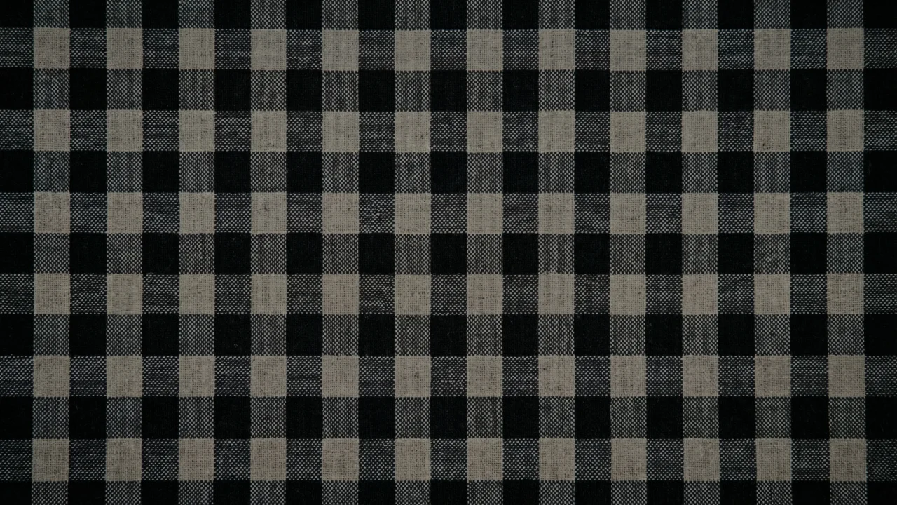 ギンガムチェック柄（ブラック） デスクトップPC壁紙、背景画像
