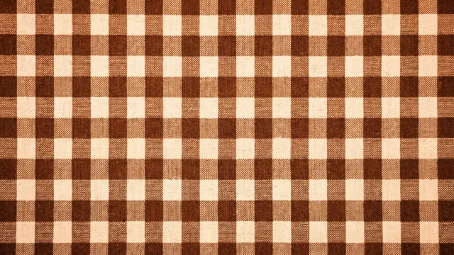 ギンガムチェック柄（ブラウンオレンジ）
