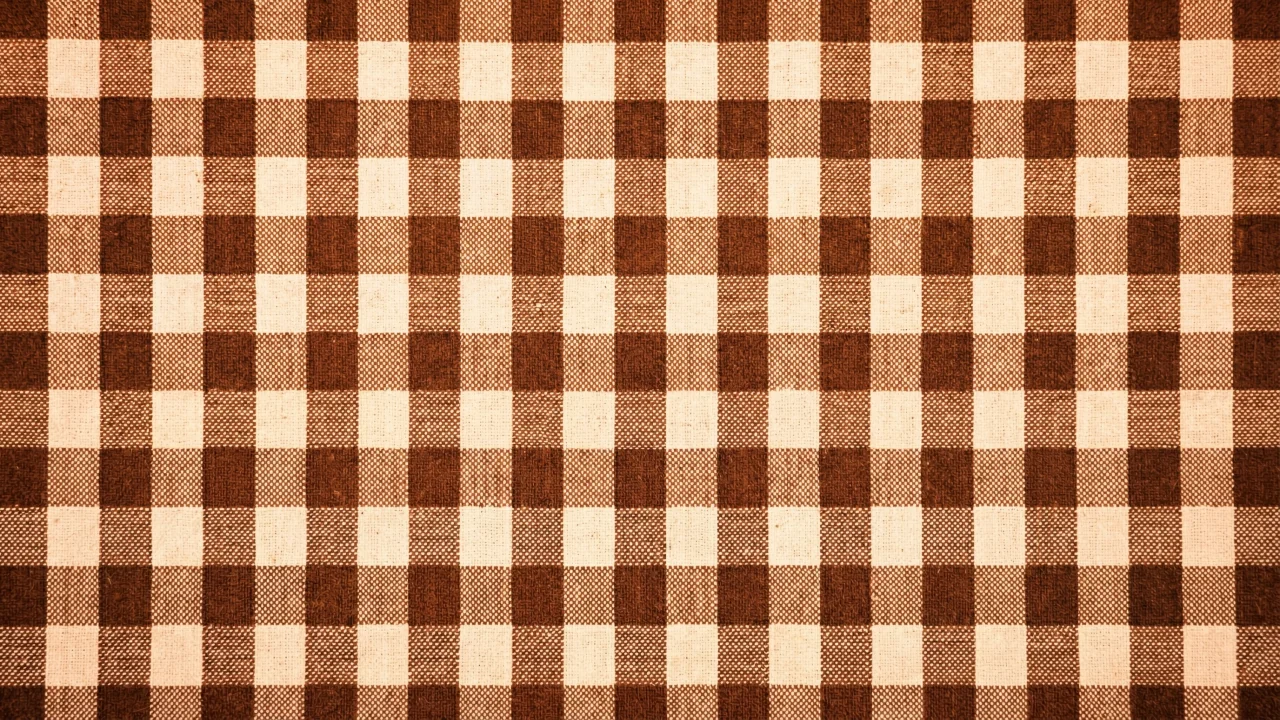 ギンガムチェック柄（ブラウンオレンジ） デスクトップPC壁紙、背景画像