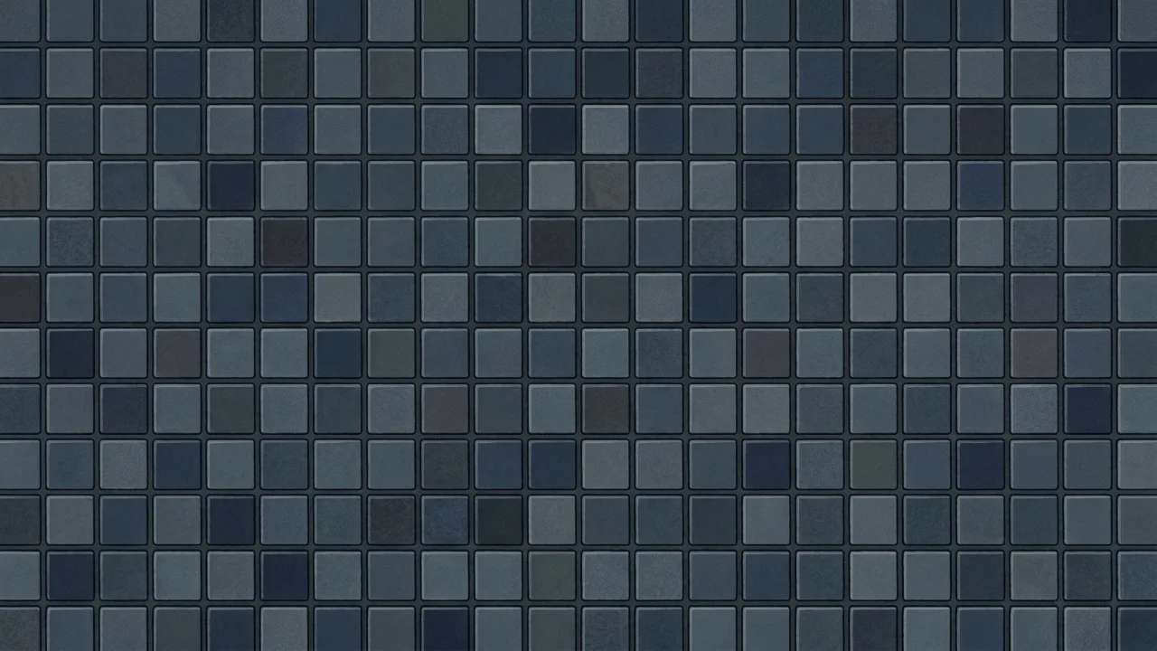 ダークグレーモザイクタイル柄 デスクトップPC壁紙、背景画像