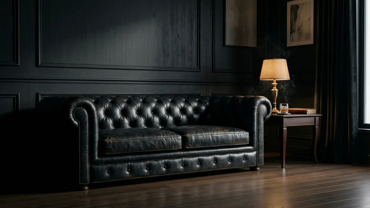 ダークラグジュアリーなリビングルーム デスクトップPC壁紙、背景画像