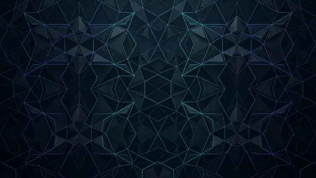 幾何学模様（ネオンライン、キューブ構造、上下ボーダー）