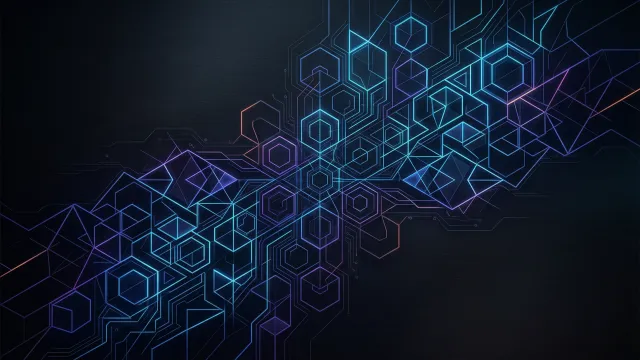 幾何学模様（ネオンライン、キューブ構造、多層放射構造）