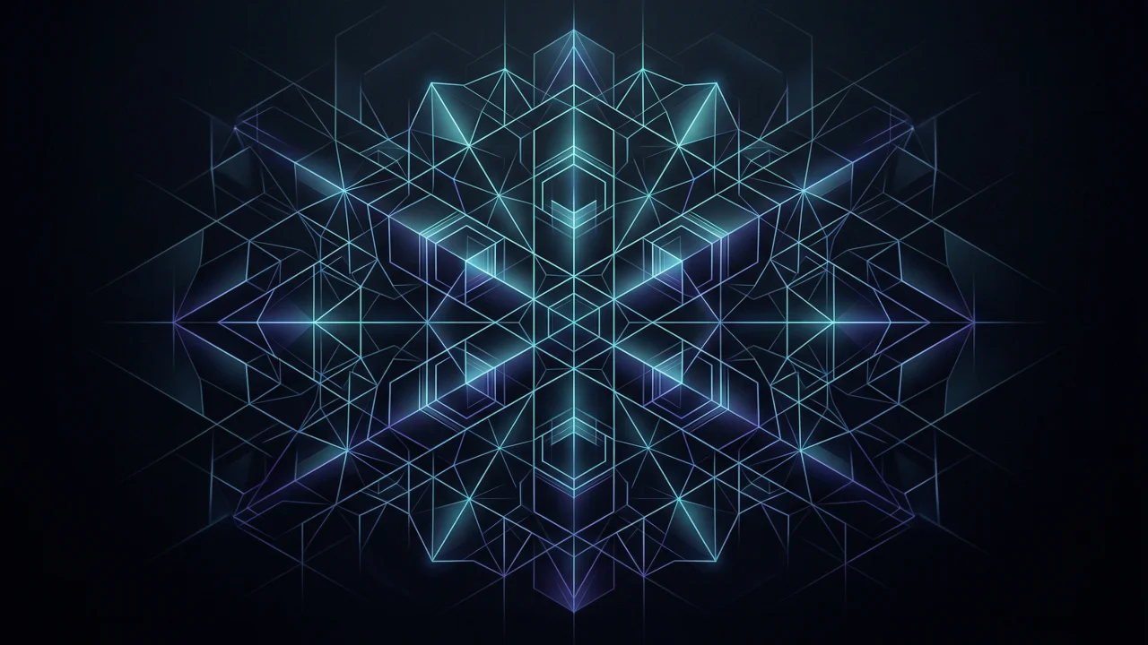 幾何学模様（立体ライン構造） デスクトップPC壁紙、背景画像