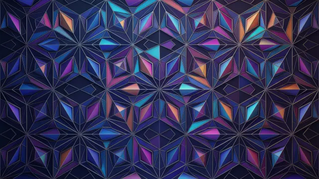 幾何学模様（カラフル、モザイクデザイン）