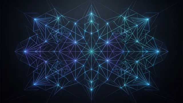 幾何学模様（発光ノードグリッド）