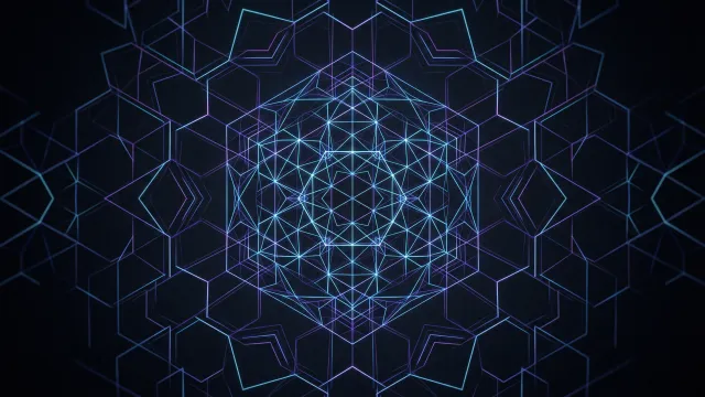 幾何学模様（ネオンライン、シンメトリー構造）