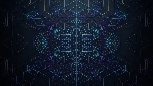 幾何学模様（ネオン、スターシンメトリー ダーク）