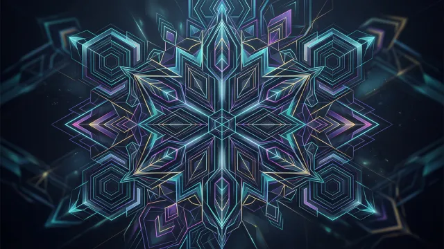 幾何学模様（ネオン、シンメトリーデザイン）