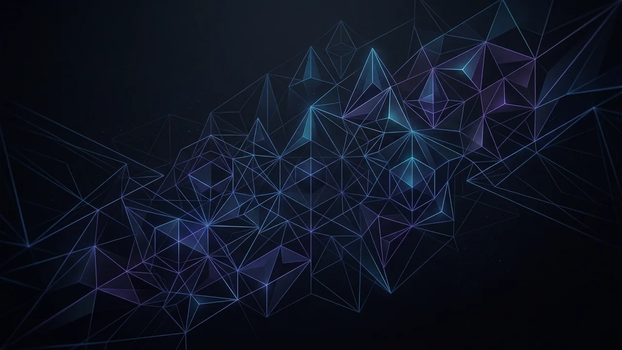 幾何学模様（ポリゴン、グラデーションライン） デスクトップPC壁紙、背景画像