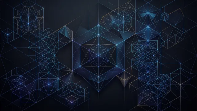 幾何学模様（ワイヤーフレーム、ネットワーク構造）