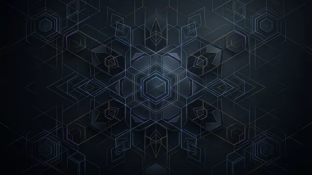 幾何学模様（ワイヤーフレーム、シンメトリー）