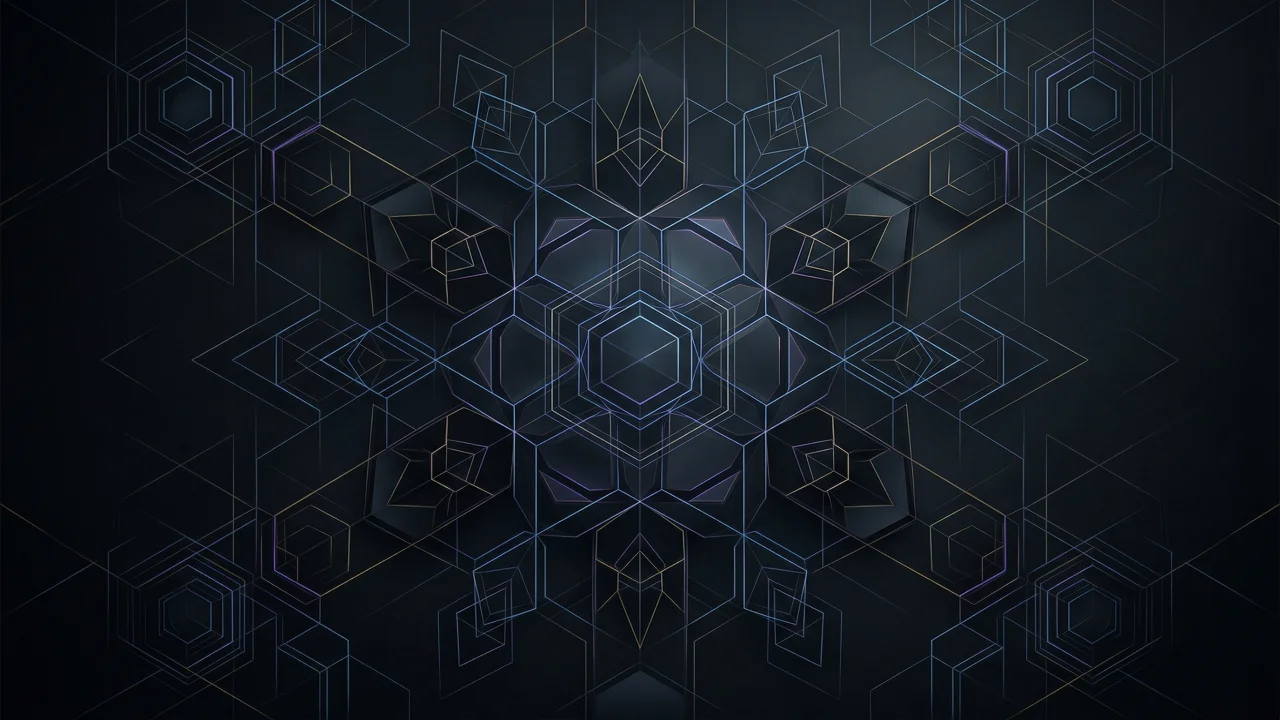 幾何学模様（ワイヤーフレーム、シンメトリー） デスクトップPC壁紙、背景画像