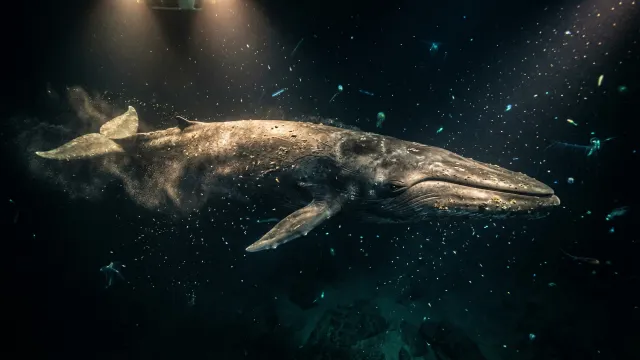 深海のコククジラ（スポットライト）