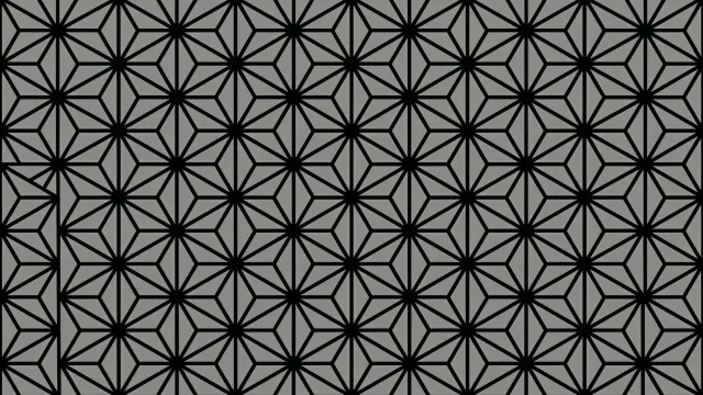 麻の葉文様（グレー背景・黒線）