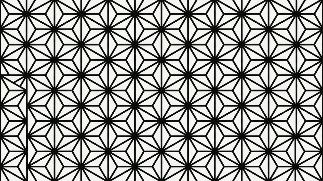 麻の葉文様（グレースケール） デスクトップPC壁紙、背景画像