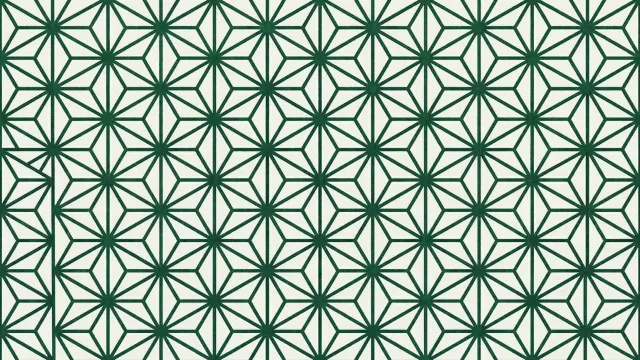 麻の葉文様（グリーン）