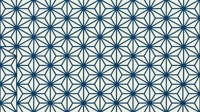 麻の葉文様（ネイビー）