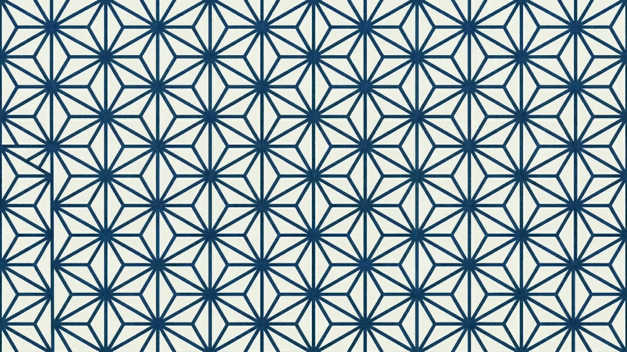 麻の葉文様（ネイビー） デスクトップPC壁紙、背景画像