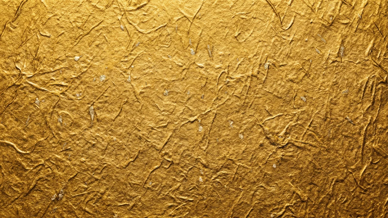 和紙テクスチャ（無地・ゴールド） デスクトップPC壁紙、背景画像