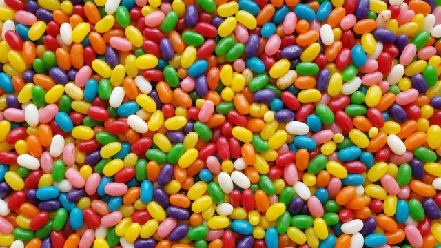 ゼリービーンズ テクスチャ（大粒・カラフル）