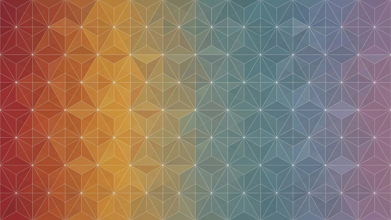 幾何学模様（和風柄、レインボーグラデーション） 2 デスクトップPC壁紙、背景画像