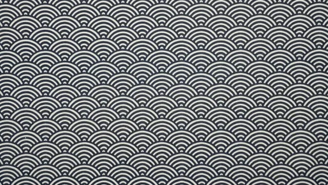 青海波模様（グレイスケール）