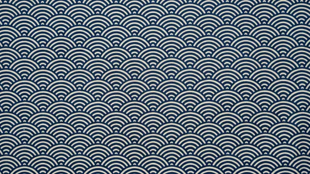 青海波模様（ネイビー） 2