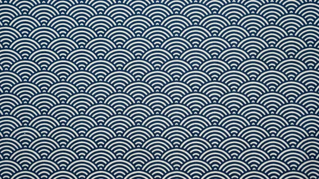 青海波模様（ネイビー）