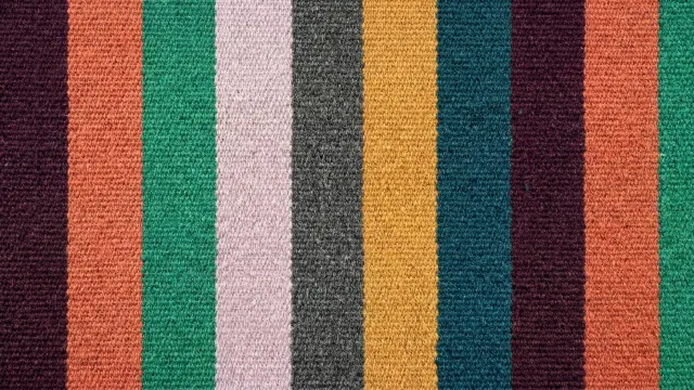 ストライプ柄（ボルドー・オレンジ・ティール）