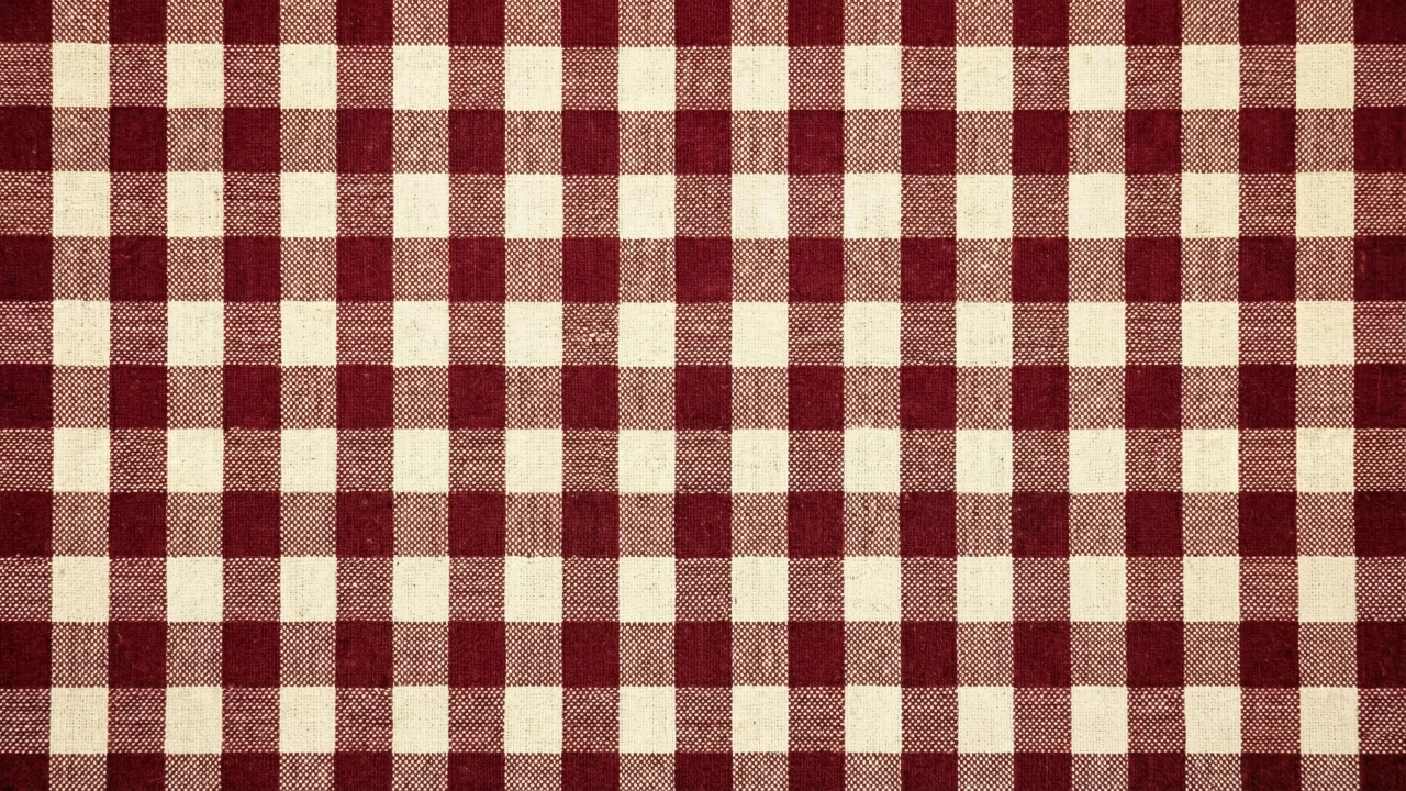 ギンガムのチェック柄（ワインレッド） デスクトップPC壁紙、背景画像