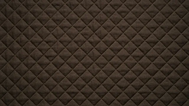 キルティング生地テクスチャ（ダークブラウン）